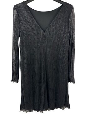 Marina Black Shimmer Lace Cocktail Dress Sleeveless Size 6